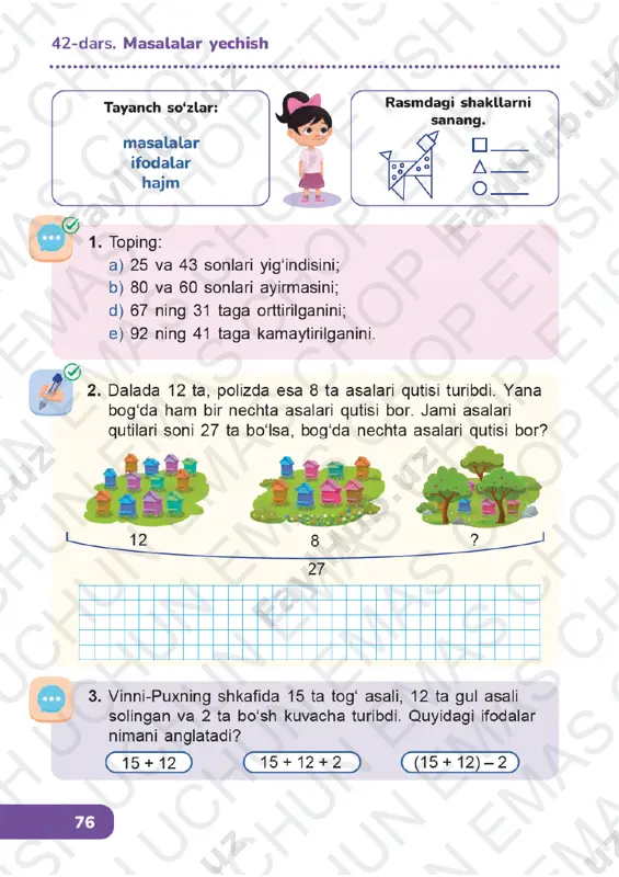 matematika 1-sinf (2) 41-42-darslar - Page 3