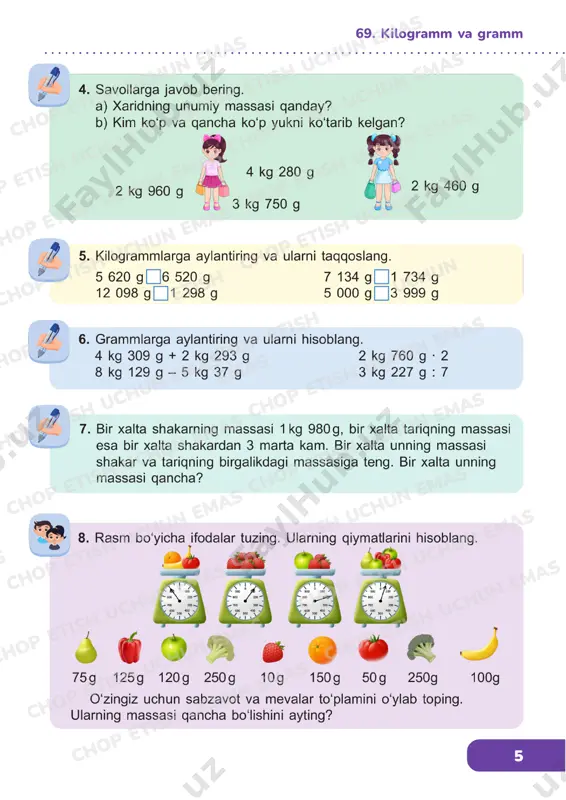matematika 3 sinf darslik 69-73 - Page 3