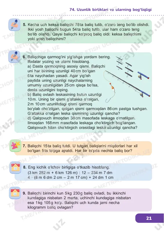 matematika 3 sinf darslik 74-78 - Page 3