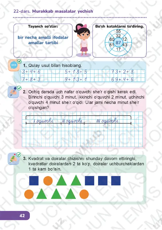 matematika 1-sinf (2) 21-25-darslar - Page 3