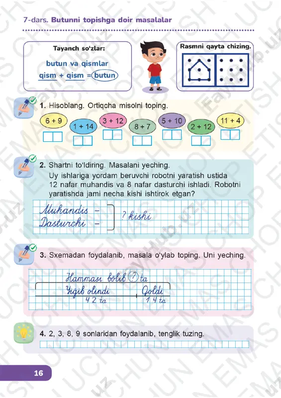 matematika 1-sinf (2) 6-10-darslar - Page 3