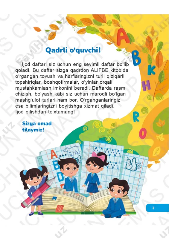 alifbe ijod daftari 1-sinf (1-5) - Page 3