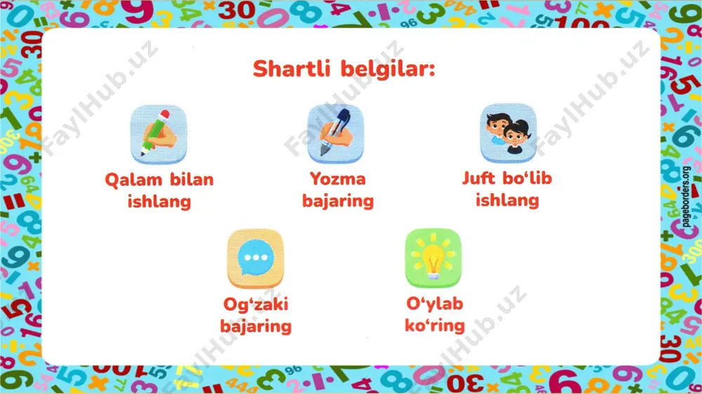 1-sinf matematika 1-dars predmetlarning xossasi - Page 3