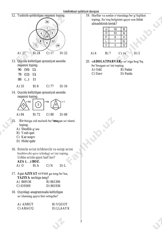 intellektual qobiliyat darajasi (iq) - Page 3