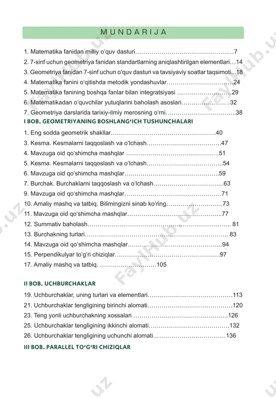 geometriya 7-sinf o'qituvchi uchun - Page 3