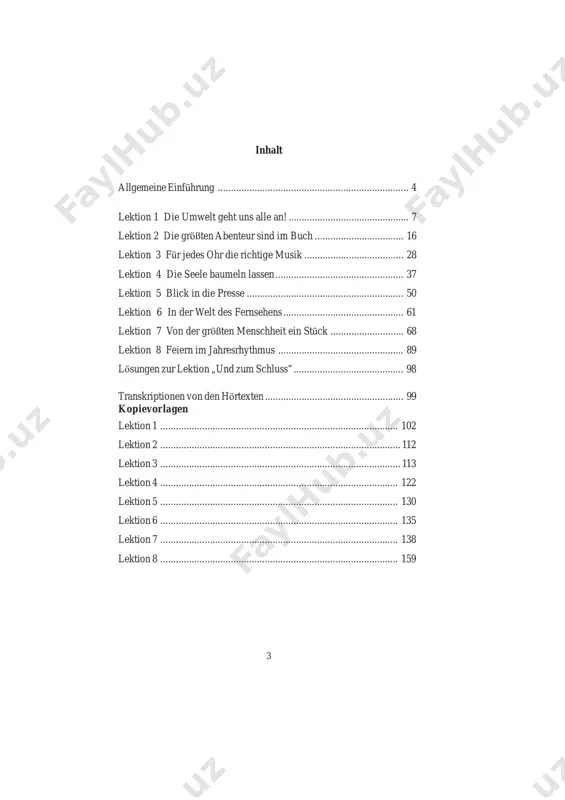 ichtiges sprechen entwickeln. das lehrbuch enthält noch eine lektion, die „und zum schluss“ heißt, und in der zusätzlich authentische materialien angeboten sind. diese lektion ist auch in acht rubriken eingeteilt, die thematisch den lektionen des lehrbuches entsprechen. die materialien dieser lektion und noch mehr kann man im internet unter www.vitamin.de finden. das arbeitsheft (ah) findet man in der zweiten hälfte des lb. es enthält vielfältige meist schriftliche übungen, die die schüler ins schreibheft übertragen können. sie dienen der erarbeitung, einübung und festigung der im lb dargebotenen grammatischen und kommunikativen strukturen. es gibt darüber hinaus noch zusätzliche übungen in diesem lehrerhandbuch. das lehrerhandbuch (lhb) enthält didaktische und methodische hinweise in der rubrik „kommentare“, sowie hinweise auf sozialformen (einzelarbeit = ea, partnerarbeit = pa, gruppenarbeit = ga, arbeit im plenum = pl). das lhb enthält lösungen zu einigen übungen des ah und des lb sowie die transkriptionen der hörverständnistexte. die grauen balken …