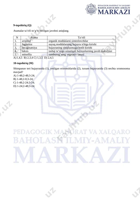 9_sinf_biologiya_1_chsb_2_variant@summativ_formativ_baholash - Page 3