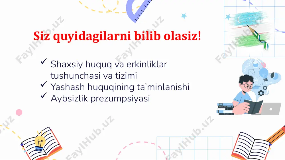 9-sinf. 14. shaxsiy huquq va erkinliklar + - Page 3