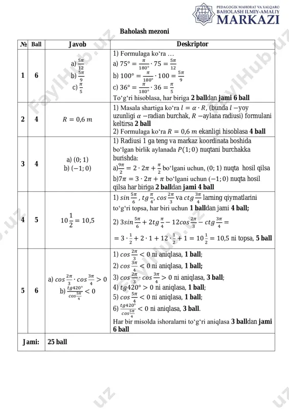ii chorak. 9 sinf 4-bsb algebra umumtalim i variant - Page 3