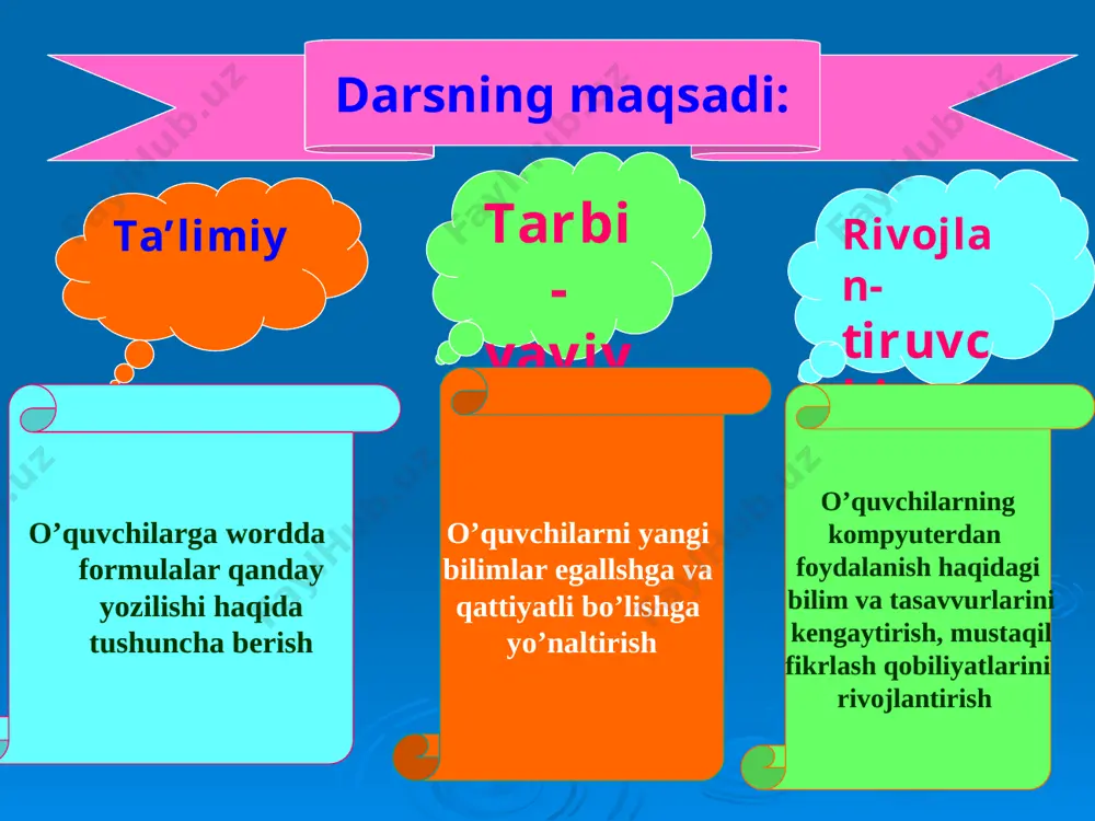 6-sinf informatika 29.wordda formulalar yozish 3+ - Page 3
