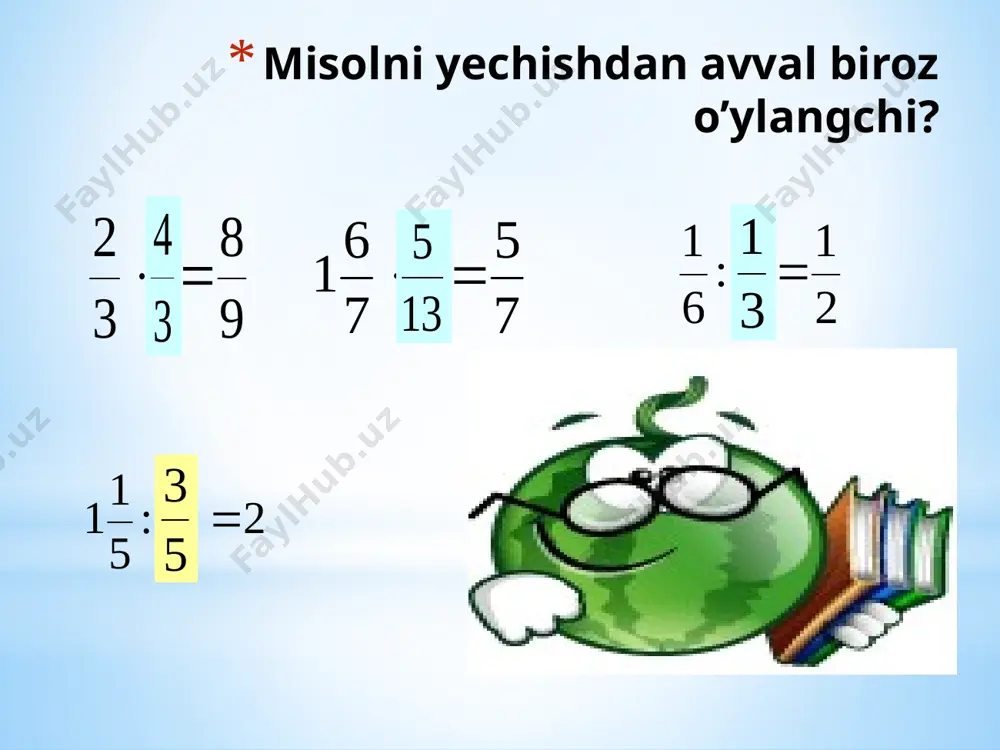 6 sinf kasr masalalr - Page 3