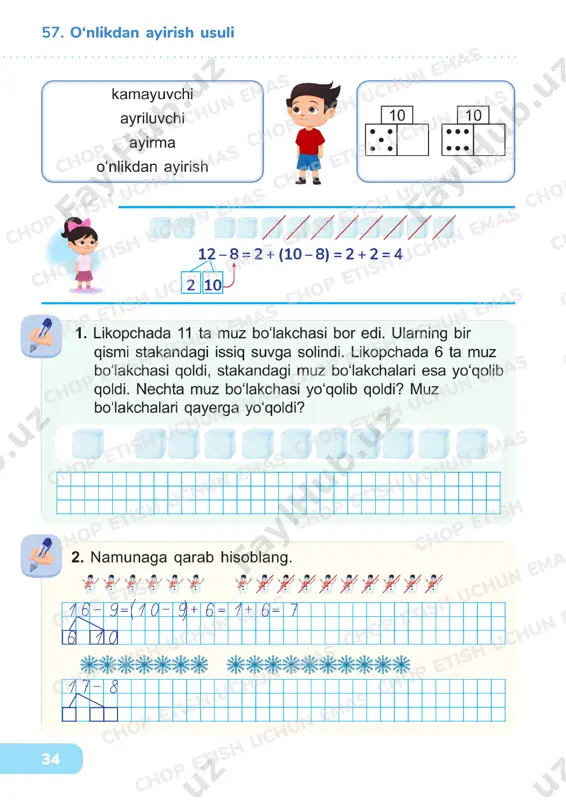 matematika 1 sinf darslik 56-60 - Page 3