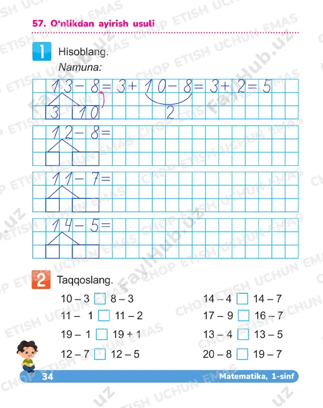 matematika 1 sinf daftar 56-60 - Page 3