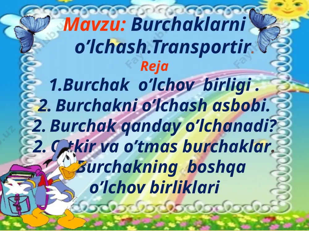 5-sinf matematika 61.burchakni o’lchash. transportir 3 - Page 3