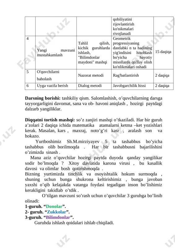 gan bobil kasrlari, surat va mahrajlari turli sonlar bo‘lgan oddiy kasrlar, ularni yozish usullari, kasrlar ustida amallar bajarish, ularni bir ko‘rinishdan ikkinchi ko‘rinishga keltirish va boshqalar bayon etilgan. bunda j.koshiy mahrajlari 10, 100, 1000 va hokazo bo‘lgan kasrlarni, ya’ni o‘nli kasrlarni qaraydi, ularga ta’riflar beradi, «o‘ndan», «yuzdan», «mingdan» va hokazo atamalarini kiritadi. koshiy o‘nli kasrlarni yozishda butun qismidan so‘ng vertikal chiziq chizib, so‘ng kasr qismini yozadi yoki butun qismini bir xil siyoh bilan, kasr qismini boshqa siyoh bilan yozadi. o‘nli kasrlar ustida amallar bajarish qoidalarini beradi va ularni juda ko‘p misollar bilan tushuntiradi. shunday qilib, koshiy o‘nli kasrlar nazariyasini asoslovchi birinchi olim hisoblanadi. shuni ta’kidlash joizki, yevropada o‘nli kasrlar haqida birinchi asar yozgan oilm koshiy zamonidan bir yarim asr keyin yashagan gollandiyalik simon stevin (1548-1620) hisoblanadi va u koshiyning kashfiyotidan bexabar edi. yevropada esa s.stevindan fransiyalik bonfils ilgarilab ketgani to‘g‘risida ma’lumotlar mavjud. o‘nli kasrlarning hozirgi ko‘rinishda yozilishiga qadar butun qismidan …