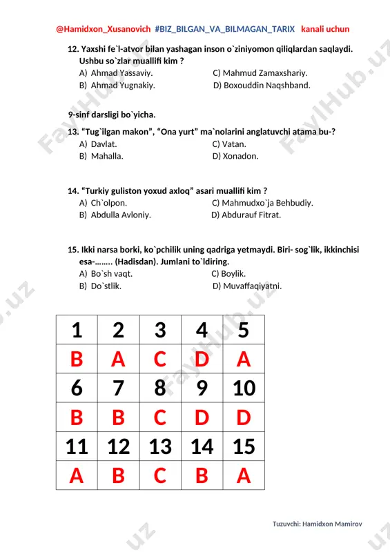 tarbiya fanidan 15 talik test - Page 3