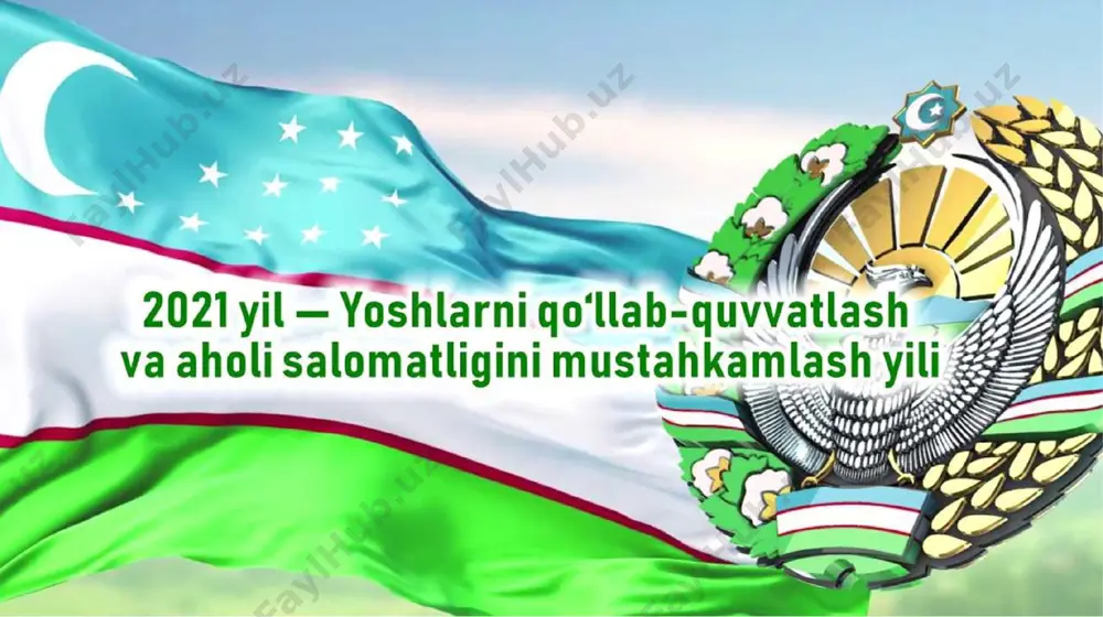 a boshqalar) 1,1 mingta faollar zali mingta pianino va fortepiano nomdagi jihoz 4,7 1,1 34 ming nafar “yosh ijodkorlar” to‘garagi yoshlar teatr studiyalari futbol basketbol shaxmat mln. nafar 779 1,2 voleybol xor ansambllari “xalq cholg‘ulari” to‘garagi badiiy gimnastika stol tennisi ming nafar 620 kompyuter texnologiyalaridan foydalanish qizlarni ijtimoiy faol hayotga jalb etish iii. v ming nafar 510 98 mingta tikuv mashinasi mingta kompyuter 16,8 14 iv kitobxonlikni targ‘ib qilish ming nafar tikuvchilik, bichuvchilik to‘garagi 491 18 mln. dona kutubxona 10 mln. 14 mingta ming nafar kompyuter o‘yinlari to’garagi dona lotin graﬁkasidagi badiiy adabiyotlar kitobxonlik klubi adabiyotlar fondi ming nafar dasturlash va kompyuter saboqalari to‘garagi 36 “qizlarjon” klubi 510 ming nafar 1,2 mln. nafar 10-100 mb/s internet mingta maktab elektron va audio kitoblardan foydalanish “tadbirkor qizlar” to‘garagi 6,3 2021-yilning 24 -oktabr sanasi o‘zbekiston respublikasi prezidenti saylovi kuni ota-onalarimiz bilan saylovga boramiz! shavkat miromonovich mirziyoyev (o‘zbekiston liberal-demokratik partiyasi) alisher keldiyevich qodirov (”milliy …
