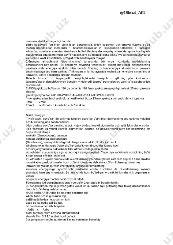 @official_akt 9-sinf biologiya javoblar 2021 to'liq - Page 3