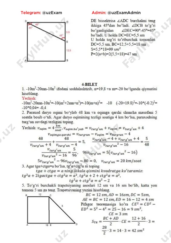 9-sinf matematika imtihon javoblari 2021 - Page 3