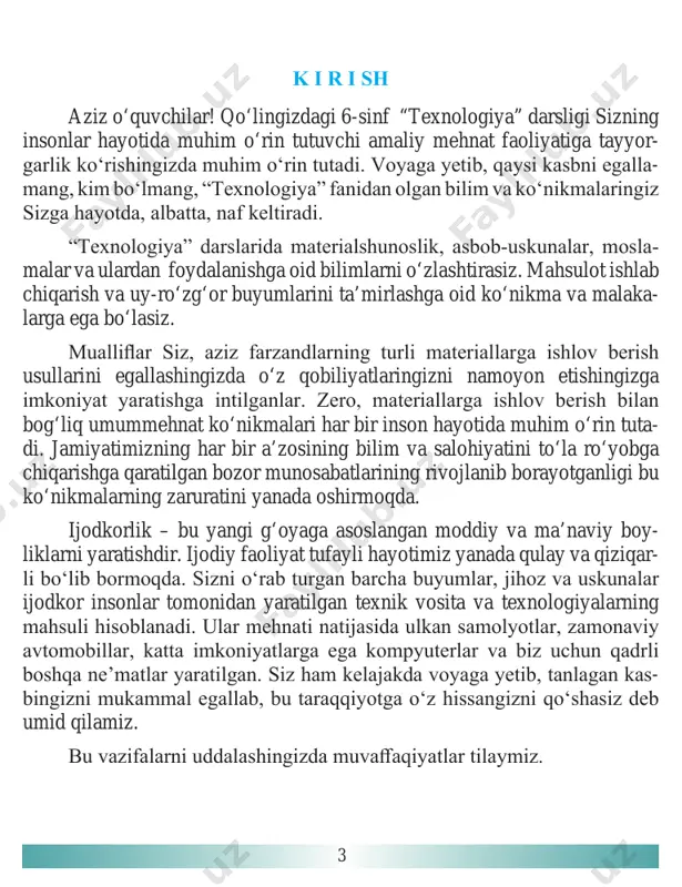 fayli, ularning yo‘na lishi va zichligiga bog‘liq holda tovlanadi. yog‘och tovlanishini sun’iy ravishda orttirish uchun loklash va mumlash ishlari bajariladi. yog‘ochning tabiiy guli (teksturasi). randalash vaqtida yog‘och to- lalari, o‘zak nurlari va yillik halqalarining kesilishi natijasida yog‘ochning tabiiy guli namoyon bo‘ladi. yog‘ochning hidi. yog‘och undagi smolalari, efir moylari, oshlash kislotalaridan qaysi birining mavjudligiga va miqdoriga bog‘liq holda har xil hidli bo‘ladi. yangi kesilgan yog‘ochning o‘zak qismi o‘tkir hidli bo‘ladi. yog‘och qurigan sayin hidsizlanib boradi, ba’zan hidi o‘zgarib ketadi. hidning o‘zgarishi yog‘ochning buzilishiga ham bog‘liq. 5 yog‘ochning namligi. namlik daraxtning hayoti va uning o‘sishi uchun kerak bo‘lgan asosiy omillardan biridir. namlik – daraxtning o‘sish sharoiti ga va turiga, yangi kesilgan yoki eski kesilganiga, quritilgan yoki quritil- maganiga qarab oz yoki ko‘p bo‘ladi. yog‘ochning qurishi. yog‘ochda erkin va bog‘langan suvlar bo‘ladi. yog‘ochning ichki bo‘shliqlarini, ya’ni hujayralar ichidagi va hujayralar orasidagi fazoni to‘ldiruvchi suvlar erkin yoki kapillar namlik, hujayra pardalari tomonidan shimilgan suvlar …