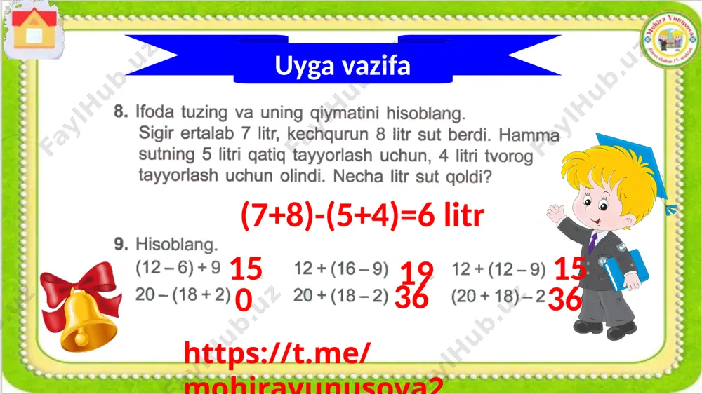 2- sinf matematika takrorlash 6- dars - Page 3