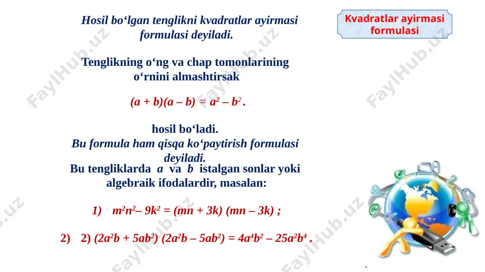 7-sinf algebra 31-33.kvadratlar ayirmasi 2+ - Page 3