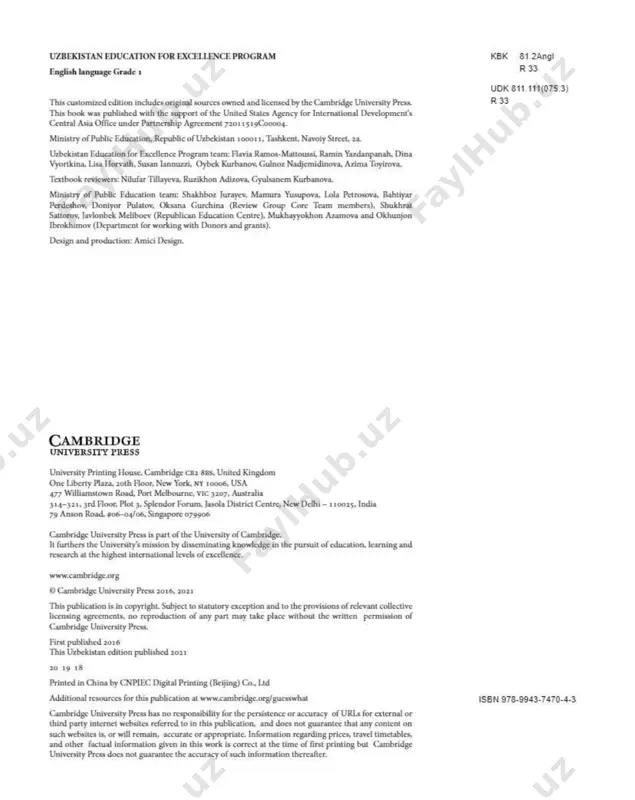 1-sinf ingliz tili darslik - Page 3