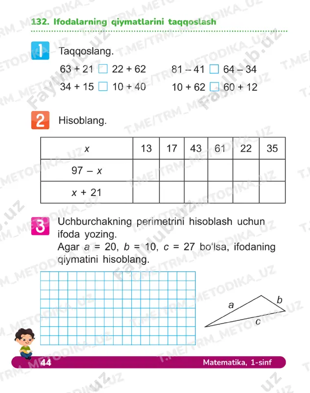 matematika 1 sinf daftar 131-144 - Page 3