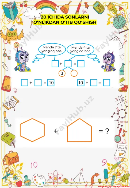 1 sinf matematika 3-4-chorak ko'rgazmalari - Page 3