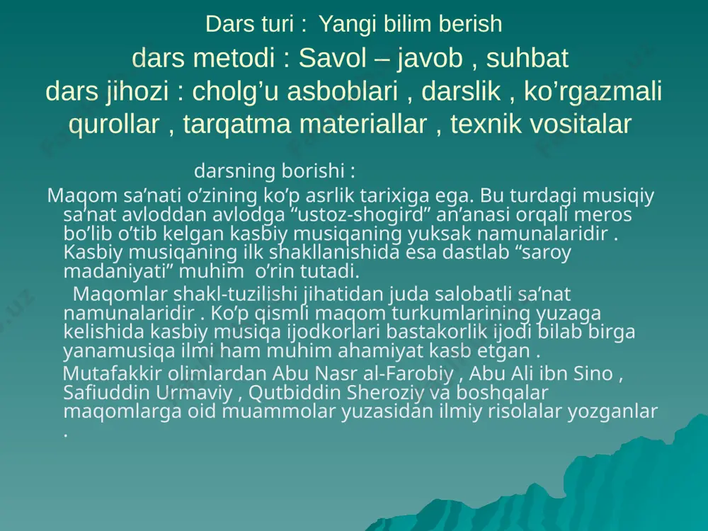 7-sinf musiqa 10.maqom tushunchasi. “shashmaqom” 1+ - Page 3