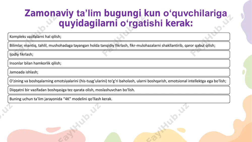 1 5 yulduzlar ilmini o‘rgangan bobom 1 6 koinotga parvozlar 1 7 zahiriddin muhammad bobur 1 8 suv tomchisining sayohati 1 9 ajoyib so‘zlar 1 10 bo‘lim yuzasidan takrorlash 1 11 nazorat ishi-5 1 vi bo‘lim. qanday yaxshi, bolalar go‘zal xulq, orastalik 12 odobning boshi til 1 13 kiyinish odobi 1 14 odobli bola audiomatn 1 15 rostgo‘ylik inson ko‘rki 1 16 orastalik qanday soz 1 17 yomon odatdan saqlaning 1 18 vaqtdan unumli foydalaning 1 19 yaxshilik qilish – odob-axloqdan 1 20 bo‘lim yuzasidan takrorlash 1 21 nazorat ishi-6 1 vii bo‘lim. xalq og‘zaki ijodi – behisob xislat koni 22 ertaklar yaxshilikka yetaklar 1 23 ertaklardan ol saboq 1 24 zukko bo‘lgin, bolajon 1 25 rivoyatda ibrat bor 1 26 qo‘shiqqa bo‘lamiz jo‘r 1 27 bo‘lim yuzasidan takrorlash 1 viii bo‘lim. yoz -o‘tadi soz 28 yoz – naqadar soz 1 29 mevalar g‘arq pishgan mahalda 1 30 quvnoq o‘tsin …