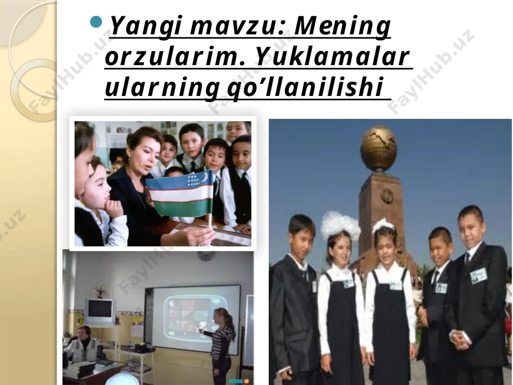 7-sinf o'zbek til mening orzularim yuklamalar - Page 3
