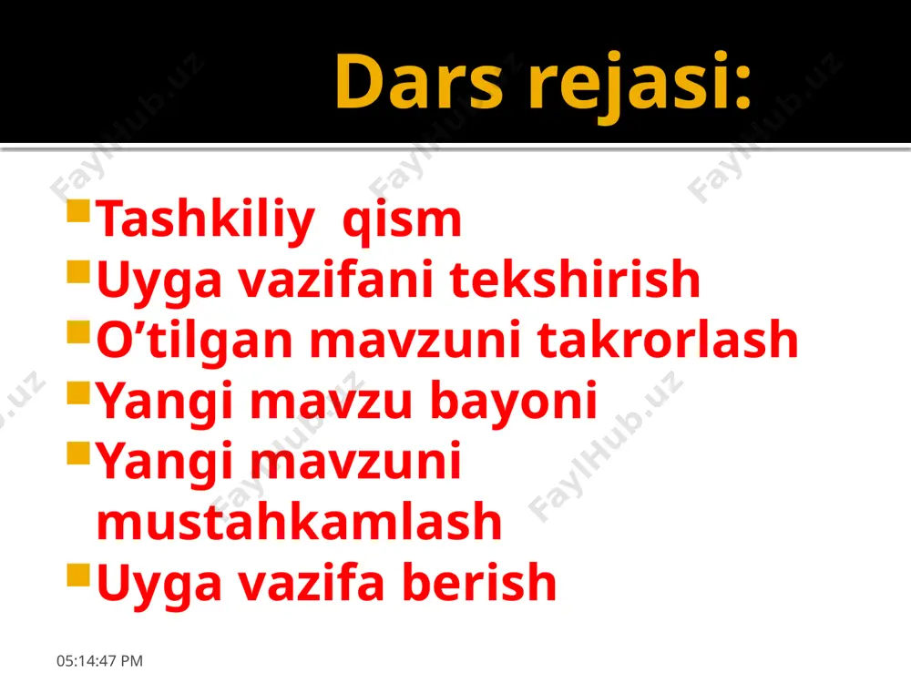 uruhi? “tepakal” qo’shma sifati qaysi so’z turkumlaridan yasalgan? quyidagi gapdagi otlashgan sifatlar miqdorini toping: yomon kishidan yaxshilik kutma. “sifat” so’zining har bir harfiga muvofiq 5 ta sifat so’z turkumiga mansub so’z ayting. “gungurt ” so’zining ma’nosi? -iy, -viy qo’shimchalari qanday ma’noli sifatlarni hosil qiladi? 1-sinfda sifat so’z turkumi qanday nom bilan o’rganiladi? sifatlar tuzilishiga ko’ra necha xil? 15:53:13 mustaqil ish.berilgan so‘zlarni tarkibiy qismlarga ajrating.sifat yasovchi qo‘shimchalarni aniqlang. foydali, serharakat, go‘shtdor, tartibsiz, yasama, devoriy, noaniq, talabchan,saxiy, odamsimon, bebaxt, yengilmas,basavlat. 15:53:13 so’z qo’shimcha foydali -li vazifa: sifatni qatnashtirib gap tuz. bilimlarni go’zal tarzda o’qitish- ilohiy san’at! a. frans 15:53:14 tamom 15:53:14 audio1.wav audio11.wav image10.png image11.png image12.png image13.png image14.png image22.png image231.png image24.png image25.png image26.png image271.png image28.png image22.jpeg image23.png image24.jpeg image25.jpeg image26.jpeg image27.png image28.jpeg image29.jpeg image37.jpeg image30.png image31.jpeg image32.jpeg image33.jpeg image34.jpeg image35.png image36.png image38.png image39.png image40.jpeg image41.png image42.jpeg image43.png image44.jpeg image45.png image46.png image47.png image48.jpeg image2.png image4.jpeg