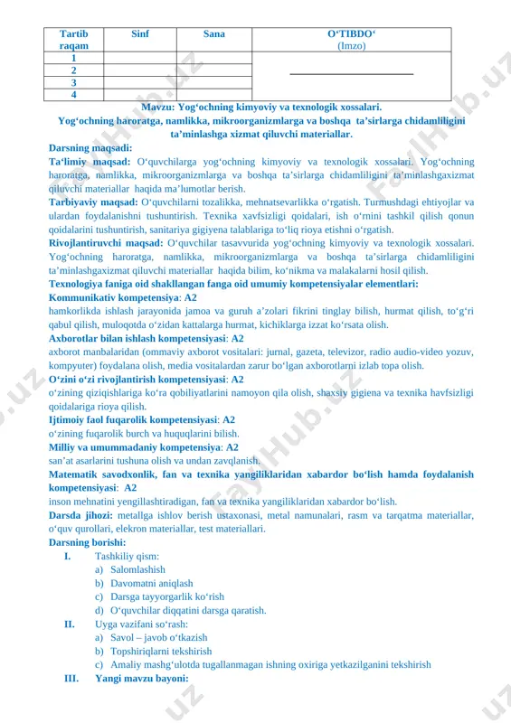 kiradi. ushbu elementlar selluloza, lignin kabi kimyoviy birikmalarni hosil qiladi. bundan tashqari, yog‘och tarkibida ozroq miqdorda smola, pektin, yog‘lar va boshqa moddalar bo‘lishi mumkin. yog‘ochning texnologik xossalari. yog‘ochga qurilish material sifatida qaraladi. uning eng asosiy xususiyatlari metall mixlarni tutib turish, yeyilish, egilish va yorilishga chidamlilik darajasi hisoblanadi. misol tariqasida yog‘ochning metall mix va birikmalarni tutib turish xususiyatini ko‘rib chiqamiz. yog‘ochning boyiga nisbatan ko‘ndalang qoqilgan mixni chiqarib olish uchun uzunasi bo‘ylab qoqilgan mixni tortib olishdan ko‘ra 1,5 baravar ko‘proq kuch sarflanadi. burama mixni yog‘ochdan chiqarib olish uchun esa oddiy mixni tortib olishdan ko‘ra anchagina ko‘proq kuch talab qilinadi. chunki bunda ishqalanishni yengish va burama mix rezbasi joylashgan yog‘och tolalarini uzishda ancha kuch sarflashga to‘g‘ri keladi. biroq bolg‘a bilan qoqib qo‘yilgan burama mix birikmani oddiy mixdan ko‘ra kamroq ushlaydi. shu sababli, biriktirishda burama mixni to‘g‘ri ishlatish, ya’ni uni albatta yog‘ochga burab kiritish lozim. yog‘ochning zichligi qanchalik yuqori bo‘lsa, uning metall mixlarni tutib …