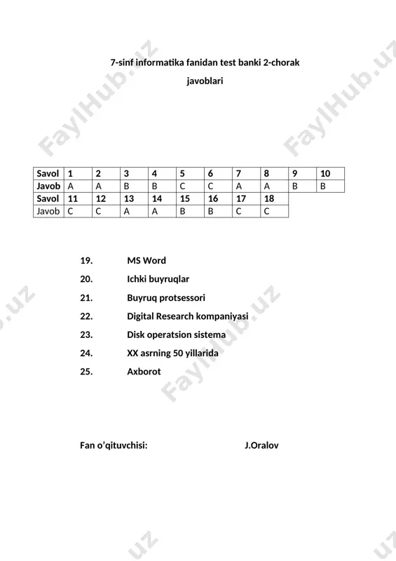 7-sinf 2-chorak test banki informatika - Page 3