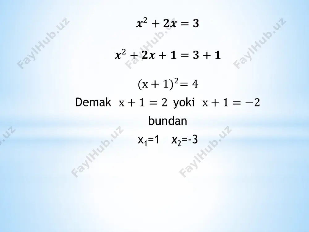 8_sinf_algebra_61_kvadrat_tenglamalarning_ildizlarini_topish_formulalari - Page 3