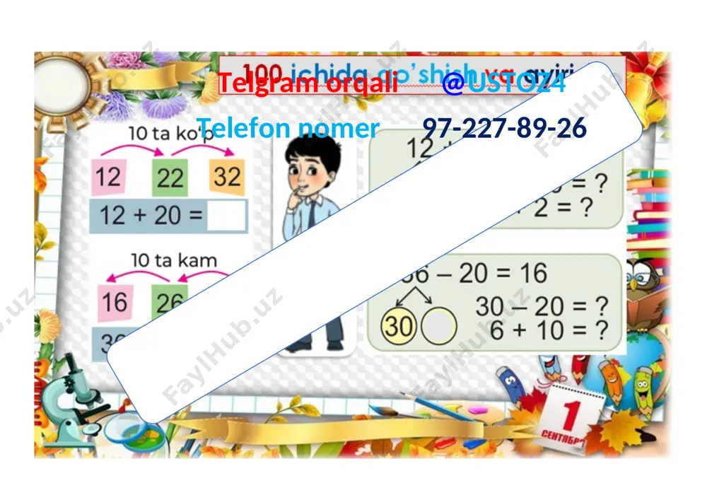 1- sinf mmatematika kurgazmalari 4-chorak 2022 - Page 3