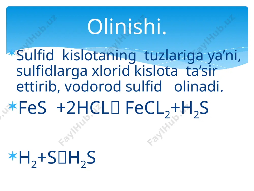 oltingugurtning vodorodli birikmalari - Page 3
