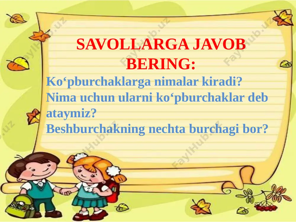 1-sinf matematika ko'pburchaklar - Page 3