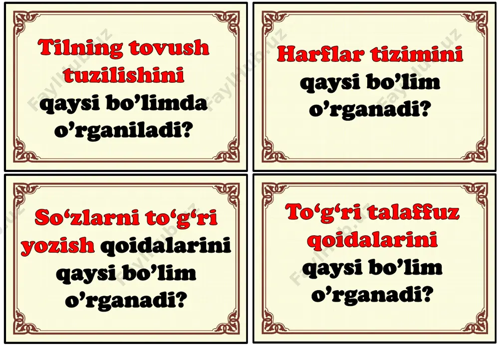 5 sinf ona tili 1-qism tarqatmalari - Page 3