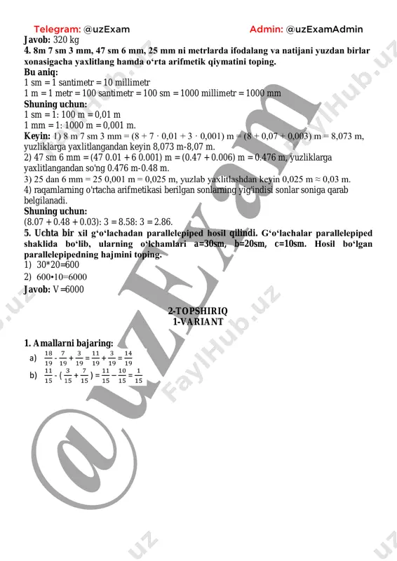 5-sinf matematika imtihon javoblari 2021 - Page 3