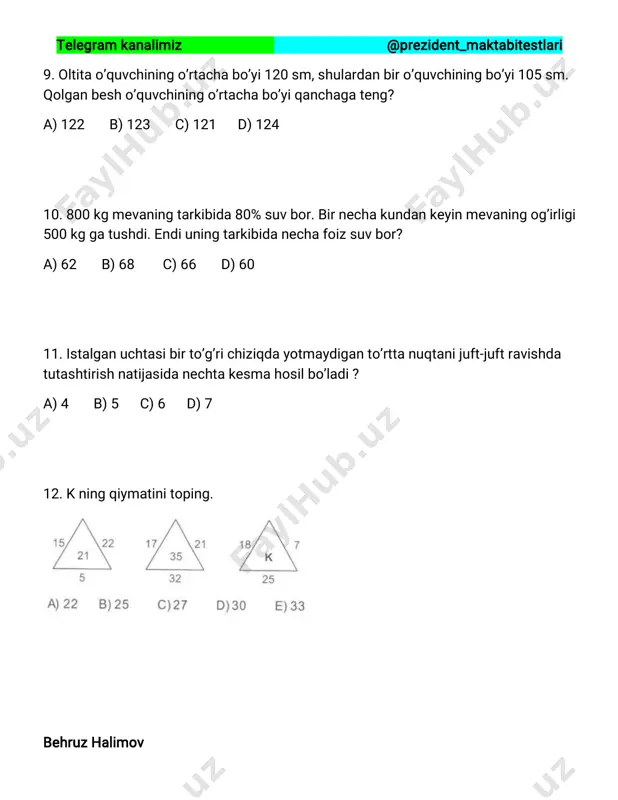 repititsion test-2 (@prezident_maktabitestlari) - Page 3