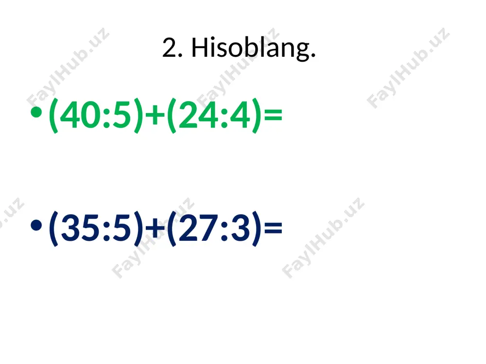 2-sinf 3-chorak matematika nazorat ishi -2 - Page 3