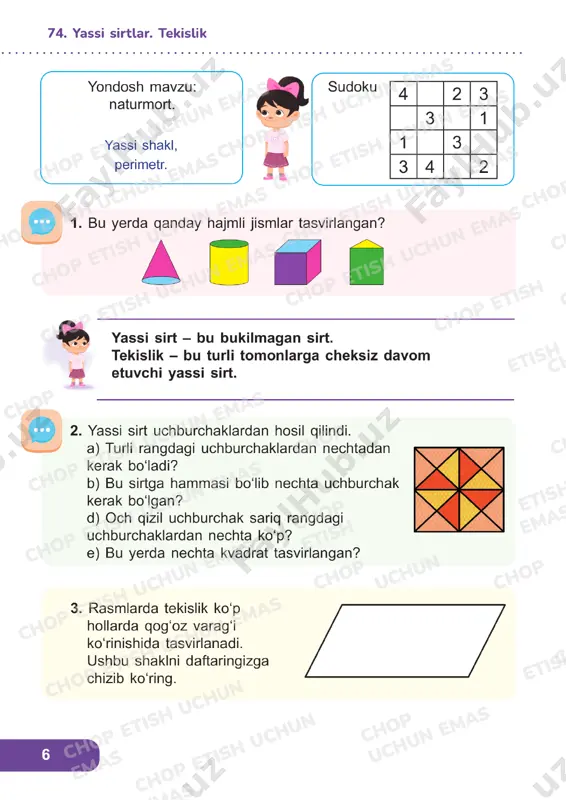 matematika 2 sinf daftar 73-77 - Page 3
