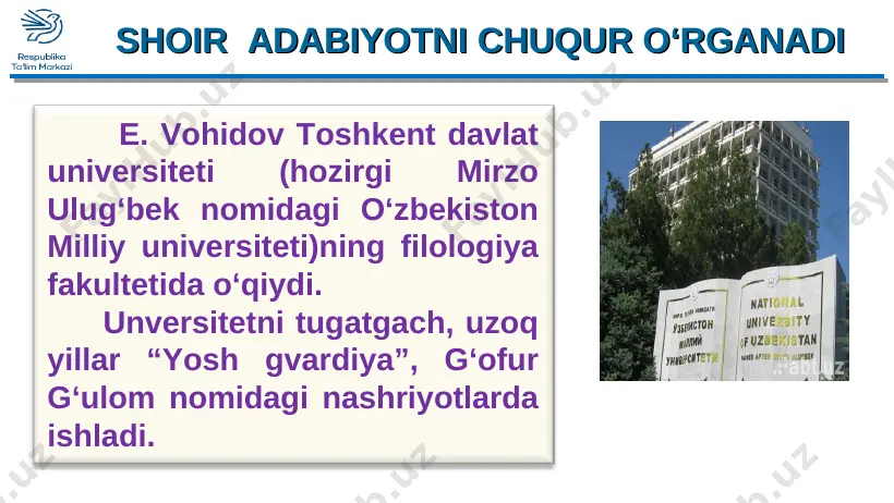 erkin vohidovning hayoti va ijodi. nido dostoni - Page 3