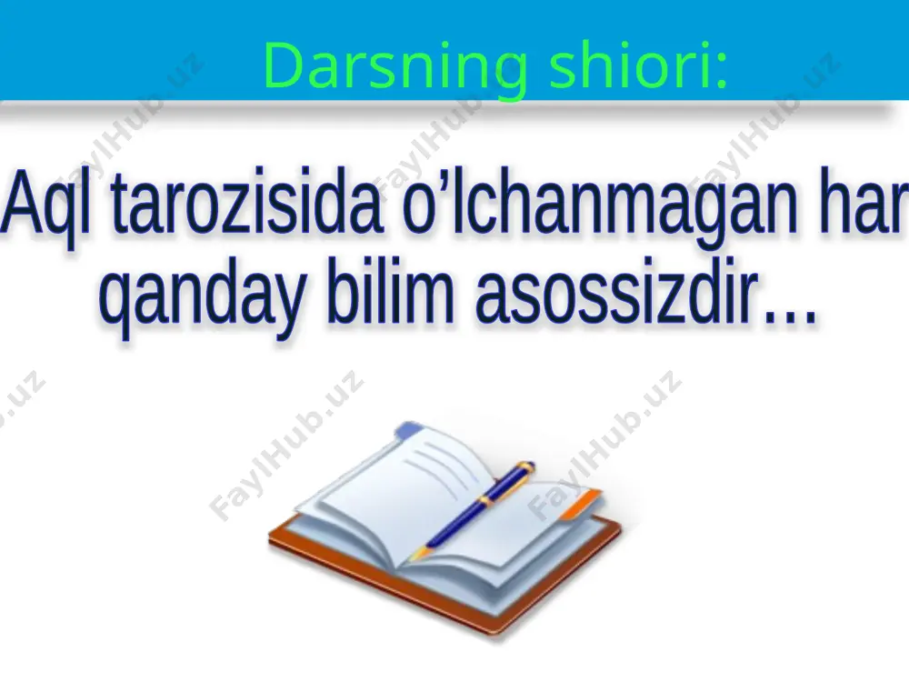 mohir ustalari jahonga mashhur bo’lgan parijda ham bu ish juda go’zal bo’lar edi” so’zlarining muallifi kim? javob: ispaniya qirolligi elchisi gonzales de klavixo ortiqchasini top bu yerda ortiqcha javob minorayi kalon chunki shedor, tillakori va ulug’bek madrasalari samarqandda joylashgan. minorayi kalon esa buxoroda joylashgan mavzu: birinchi jahon urushi urushning sabablari. reja: urushning insoniyat uchun fojiali oqibatlari. urushning boshlanishi va uning natijalari. 1-reja:urushing sabablari fransiya buyuk britaniya rossiya aqsh “g’oyalar gilami” fikr almashamiz: jahon urushi deganda nimani tushunasiz? zulfiyaning “o’g’lim sira bo’maydi urush” she’ridan parcha urush noming o’chsin jahonda, hamon bitmas sen solgan alam. sen tufayli ko’p xonadonda, ota nomli buyuk shodlik kam. insoniyat bugungi kungacha ikkita jahon urushini boshidan kechirdi. ularning birinchisi 1914-yilda boshlanib, 1918-yilda tugadi. buyuk britaniya, fransiya va rossiya dunyoning eng yirik mustamlakachi davlatlariga aylanishdi. germaniya, avstriya-vengriya va italiya mustamlakalari esa kamroq edi. germaniya buni bahona qilib dunyoni qayta bo’lisni talab qila boshladi fransuz karikaturasi. germaniya, avstriya-vengriya va …