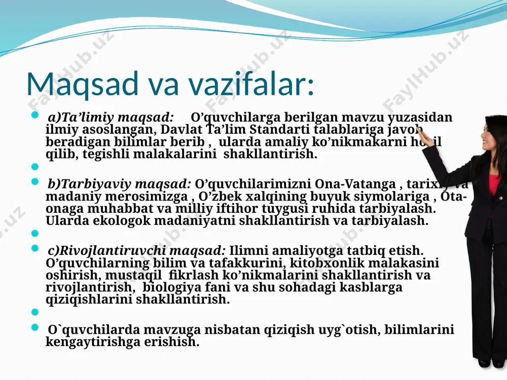 imliklar ajratib chiqargan kisloroddan o'zi foydalanadimi? a) yo'q, ajratib chiqarilgan kislorod shu zaxoti og'izchalar orqali atmosfera xavosiga chiqib ketadi b) ba'zi bir barg xujayralari foydalanishi mumkin c) yo'q, chunki ajralib chiqqan kislorod poyadagi o'tkazuvchi naylar orqali ildizga yuboriladi 5. o'simliklar hayotidagi muhim jarayonlardan biri keltirilgan javobni aniqlang. a) suv bug'latish b) barg og'izchalarining yopilishi c) suvni o'zlashtirishi d) smola ajratishi 6. qanday moslashuv o'simliklarni qizib ketishdan saqlaydi? a) suv bug'latish b) nafas olish c) suv va mineral tuzlarning poya buylab harakat qilishi d) yasmiqchalar orqali xavoga efir moylarini ajratish 7. suvning bug'lanishida qaysi organ muxim rol o'ynaydi? a) yasimqchalar b) barglardagi og'izchalar c) novdalar d) tikanlar, tangachalar, yonbargchalar va gajjaklar 8. qaysi sharoitda o'suvchi o'simliklar suvni nisbatan kam bug'latadi? a) issiq va quruq sharoitda o'sadigan o'simliklar b) nam va sovuq sharoitda o'suvchi o'simliklar c) soyasevar o'simliklar d) barglari tuklar va mum qavati bilan qoplanmagan o'simliklar uyga vazifa mavzuni o`qib, o`granib …