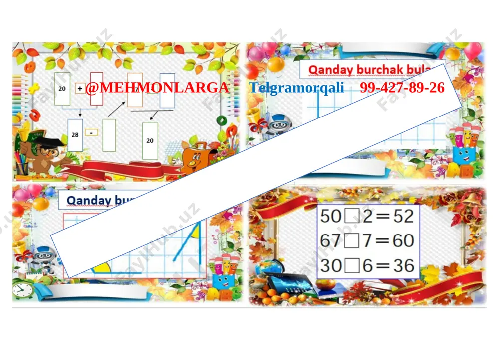 1-sinf matematika 3-chorak tarqatma 2021 - Page 3