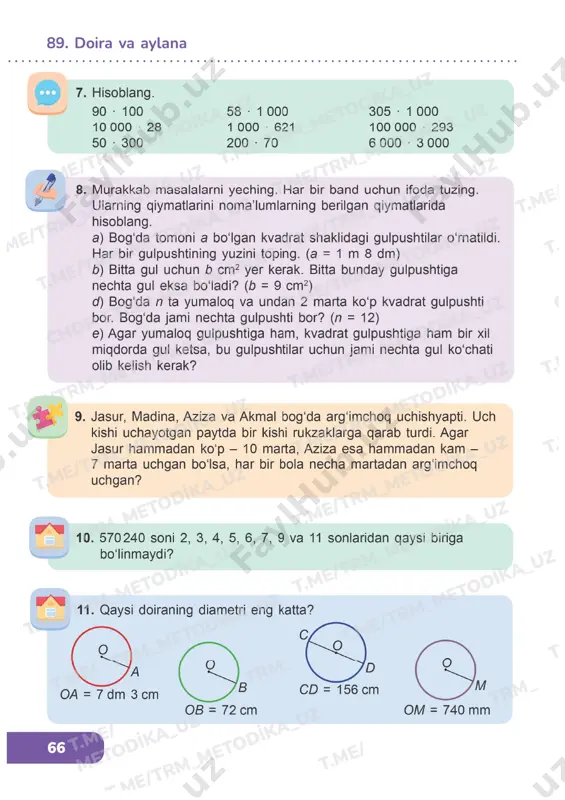 matematika 3 sinf darslik 89-93 - Page 3