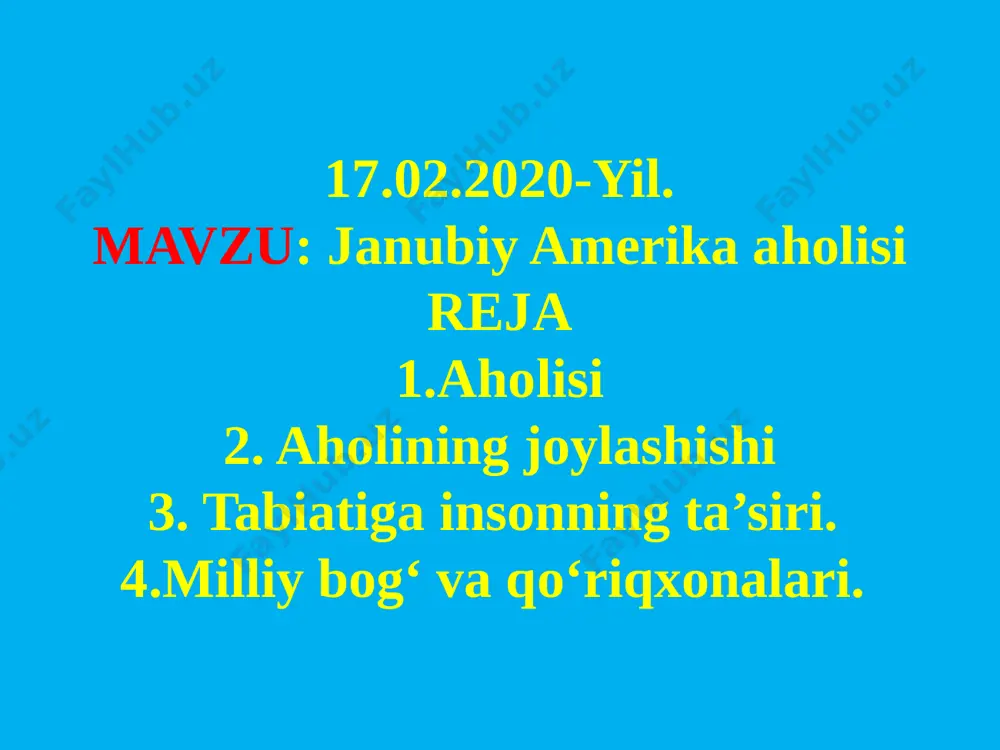 geografiya 6 sinf janubiy amerika aholisi.ppt - Page 3